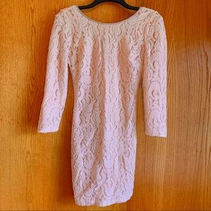 Blush Pink Lace 3/4-Sleeved Dress • Gianni Bini